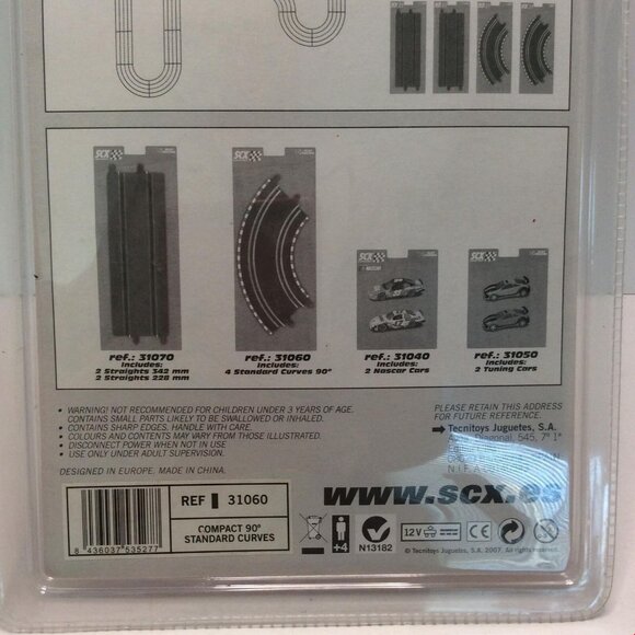 SCX Compact 1:43 Scale Slot Car Racing Track Banked Curve Pack 31060 New Blister - Picture 6 of 6